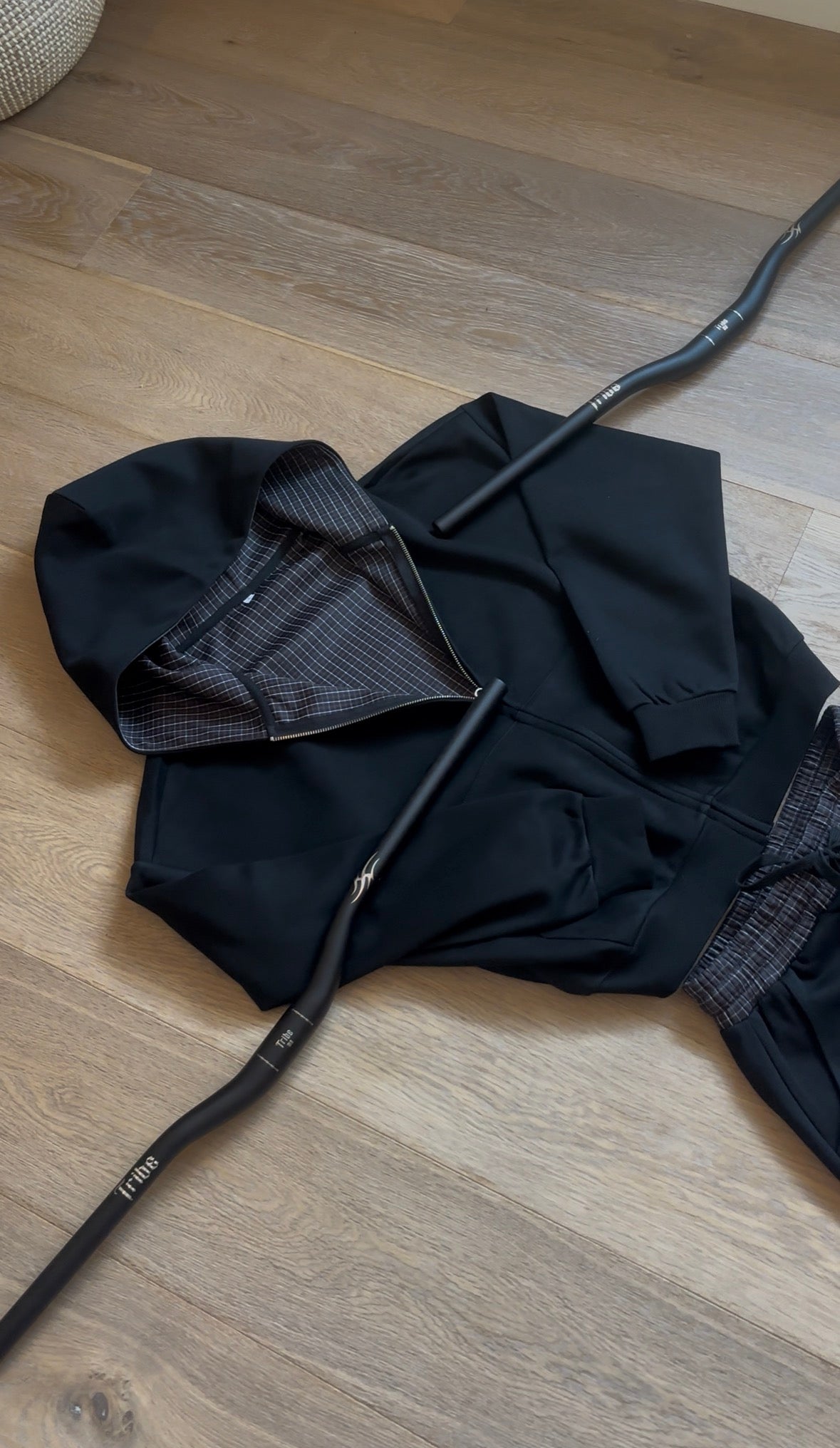 Tribe Plaid interior Zip-Up hoodie